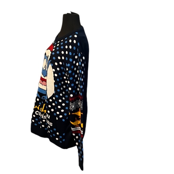 NWOT Unisex Disney Aladdin Ugly Christmas Navy Blue Sweater Size XL - Picture 5 of 13